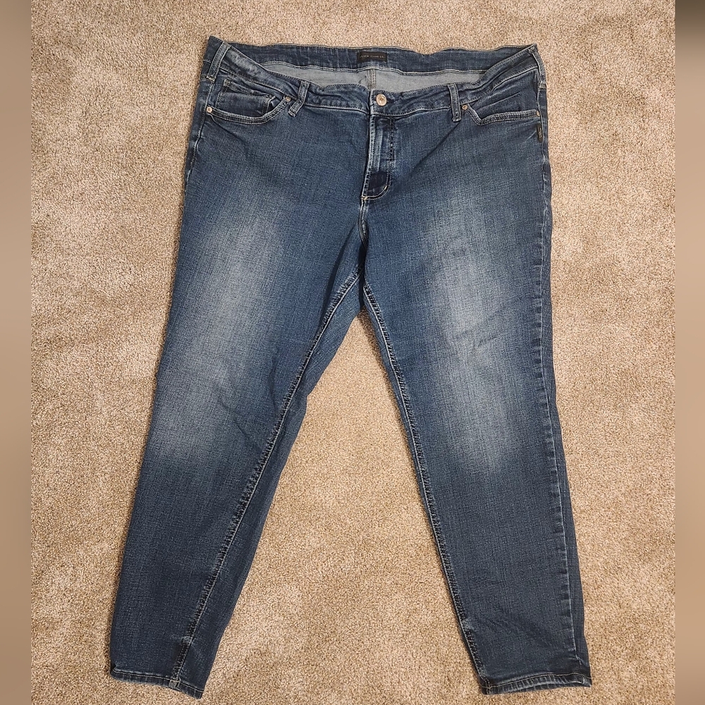 Classic Blue Silver Elyse Skinny Women's Jeans